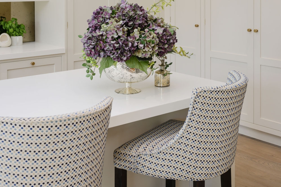 bar stools in kitchen