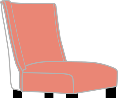seat, inside back & piping